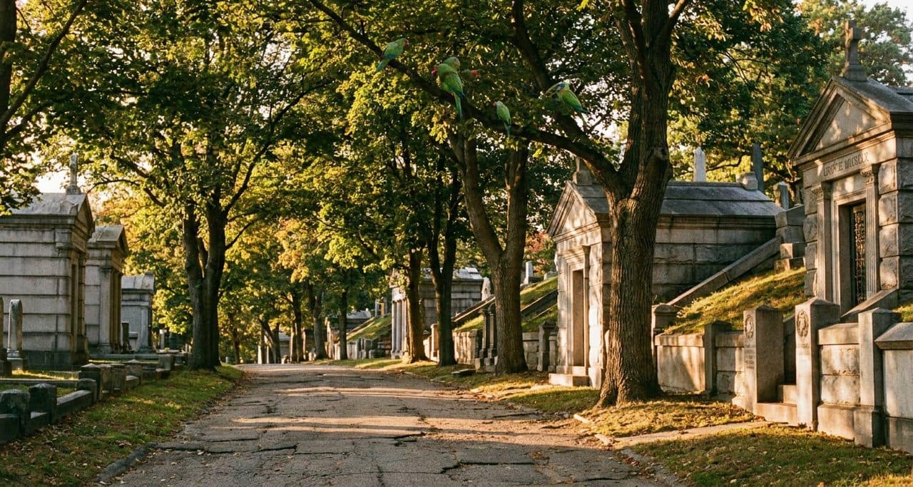 Green-Wood Cemetery's Free Tours Explore Gothic Monuments and Harbor Views - scene