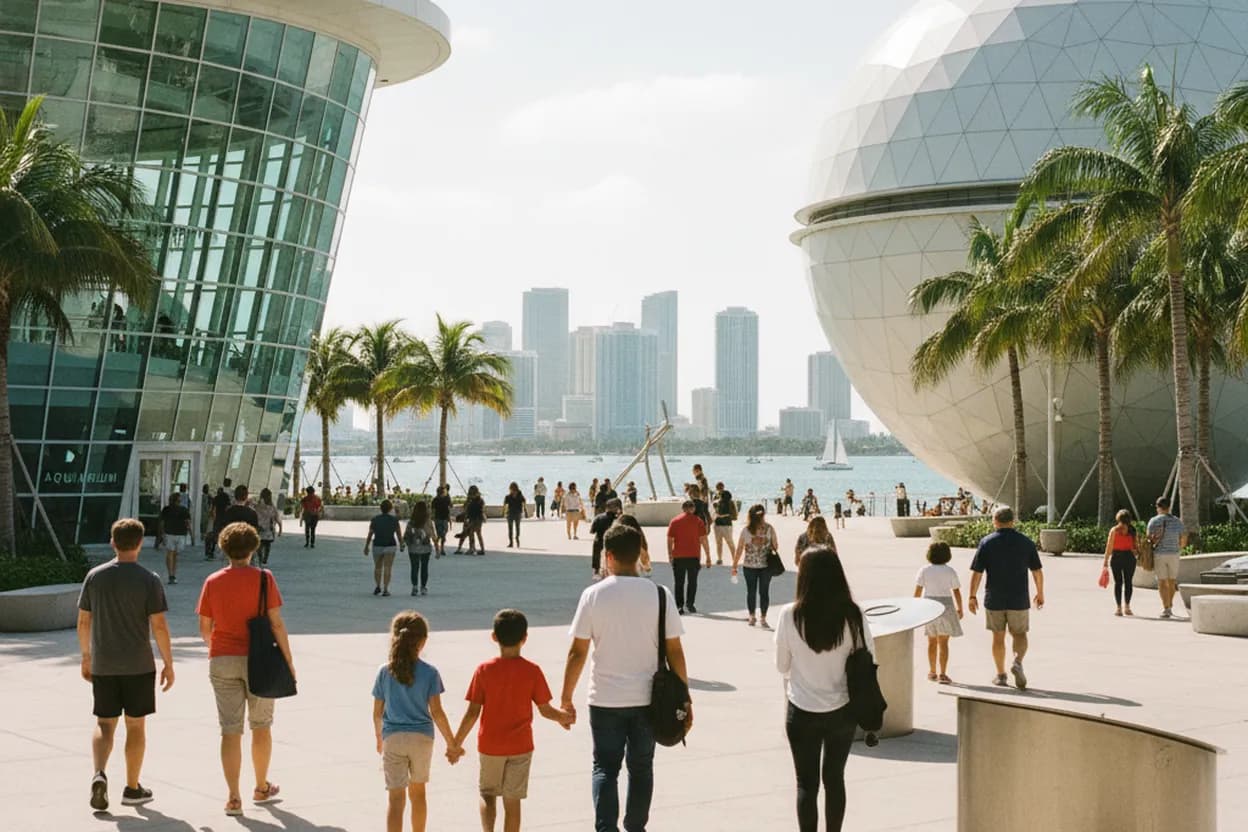 Miami experience scene for guardians of the galaxy: Miami Planetarium and Science Museum Route