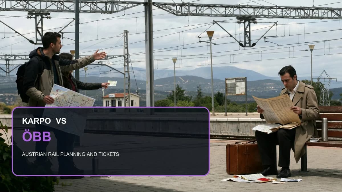 Karpo versus ÖBB in a photorealistic editorial comparison.