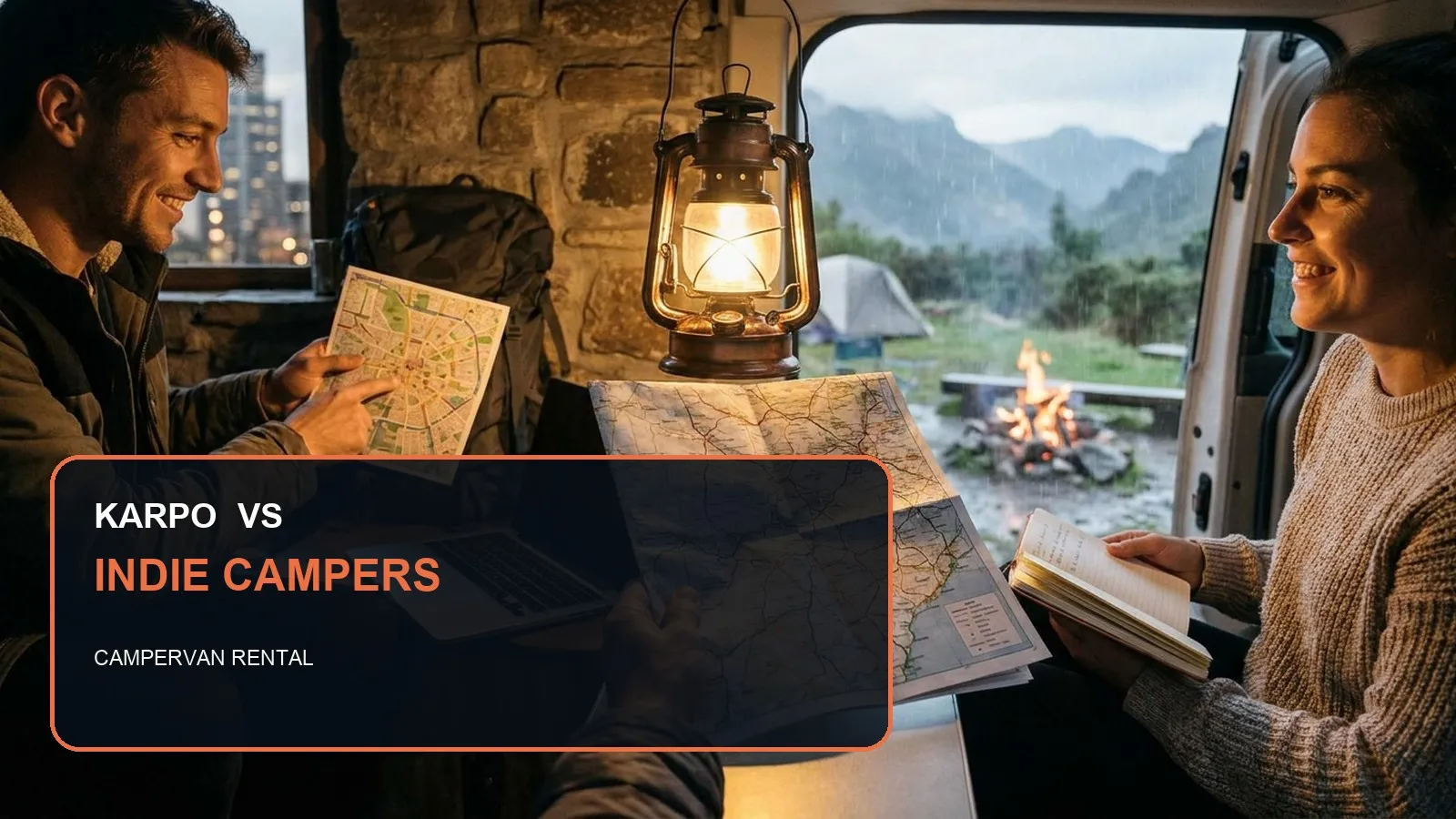 Karpo versus Indie Campers in a photorealistic editorial comparison.