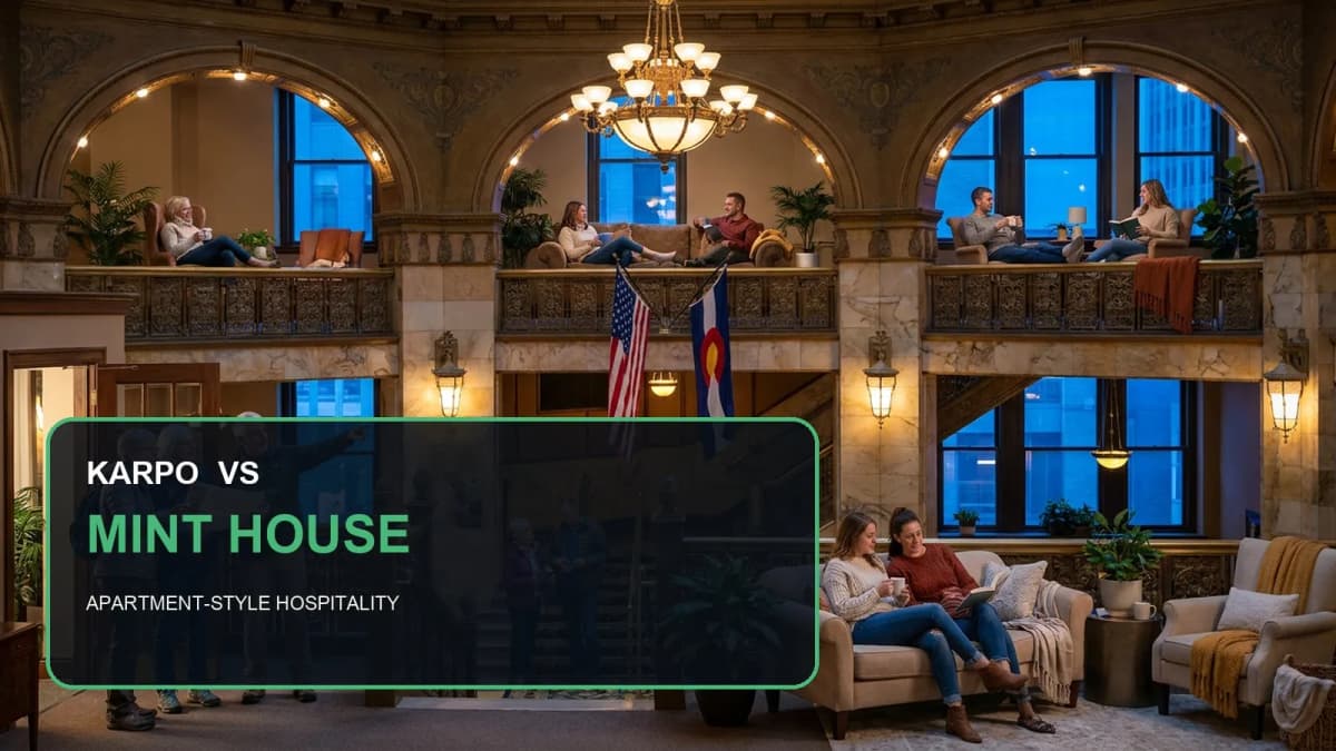 Karpo versus Mint House in a photorealistic editorial comparison.