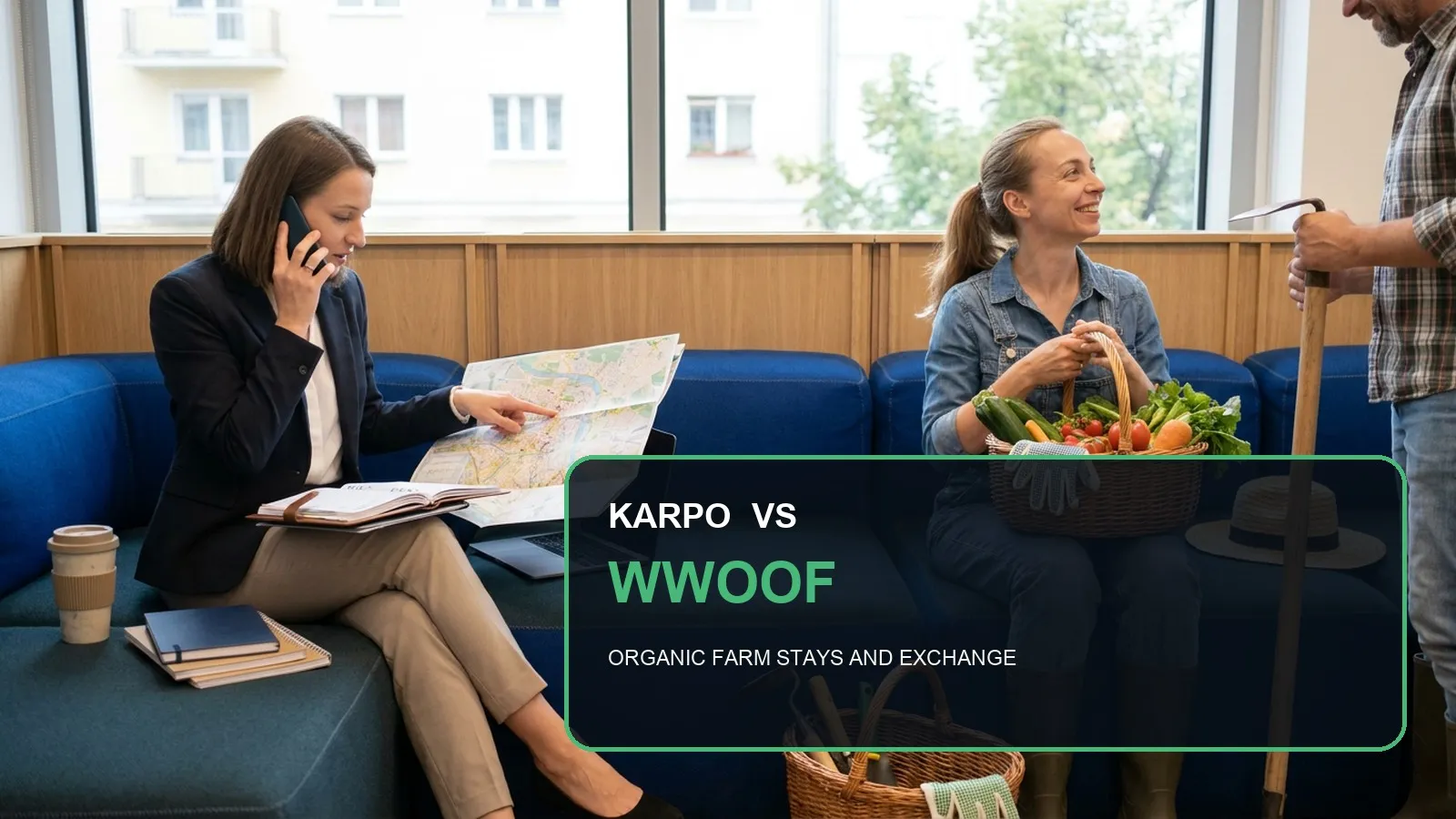 Karpo versus WWOOF in a photorealistic editorial comparison.