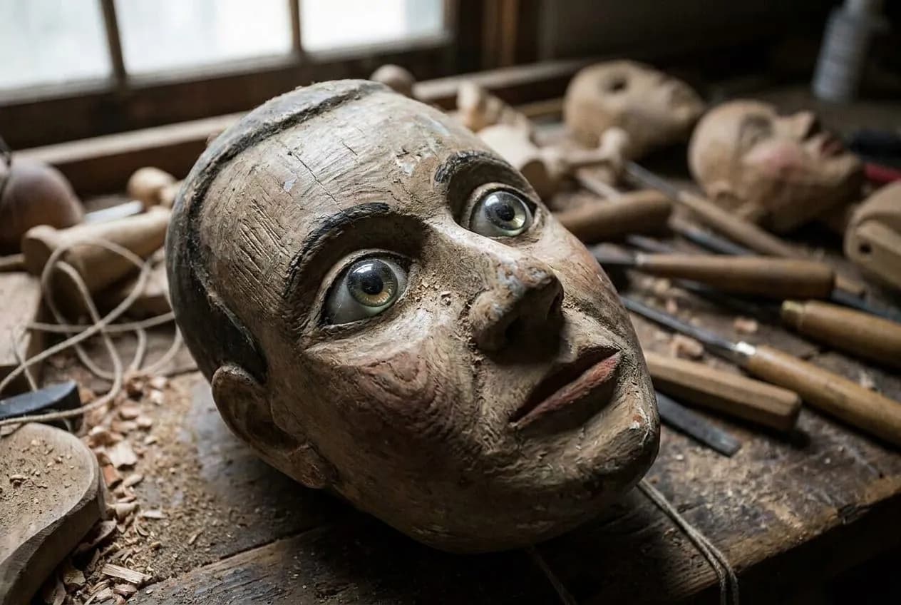 Hand-Carved Puppetry and Marionette Workshop in Attic Studio, Inwood