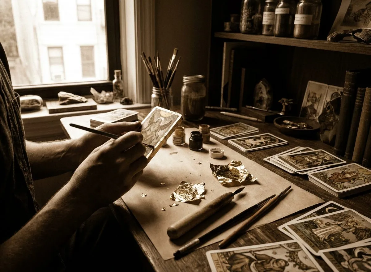 Hand-Painted Tarot Card Illustration Studio and Small Press in Astoria