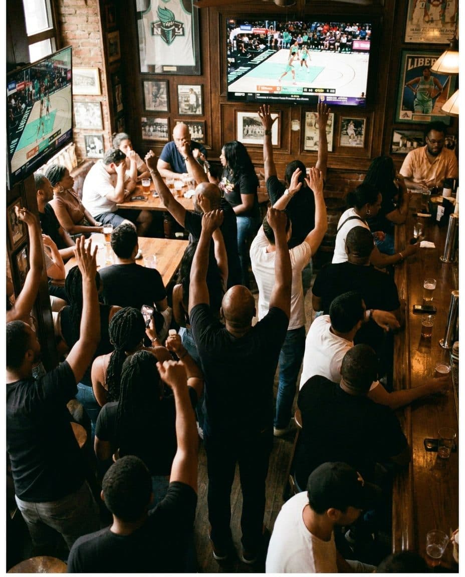 A Harlem Bar on WNBA Night When Liberty vs Aces Tips Off - scene