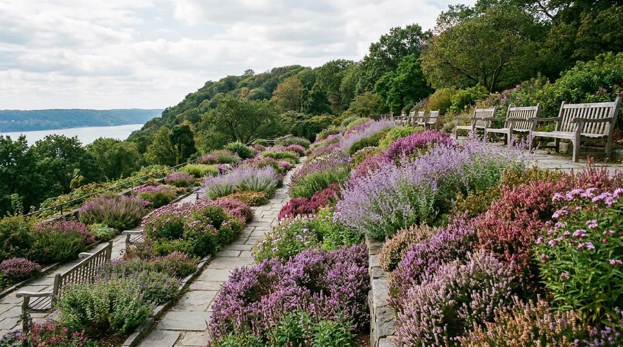 The Heather Garden in Full Bloom and the Ridge Walk Above the Hudson - cover