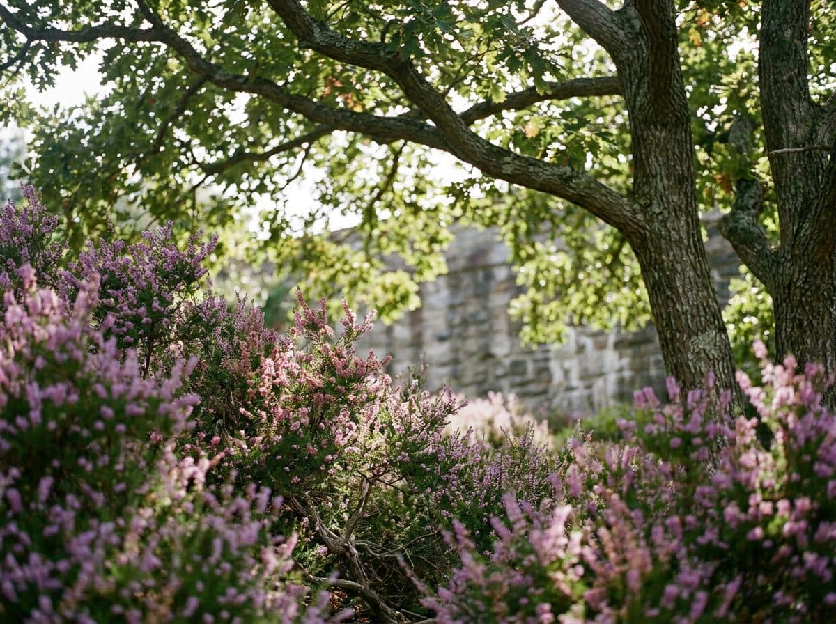 The Heather Garden in Full Bloom and the Ridge Walk Above the Hudson - scene