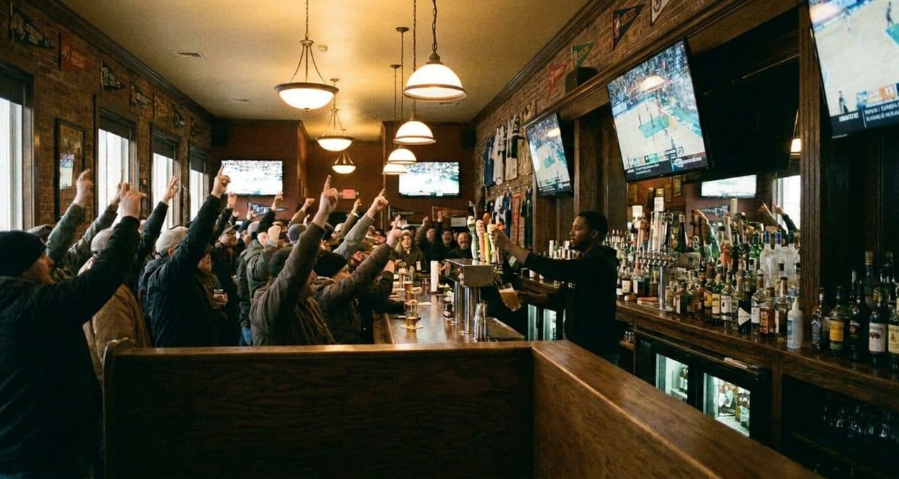 Hell's Kitchen Sports Bar Juggles Hurricanes vs Golden Knights and World Cup Knockout Stage Screens - scene