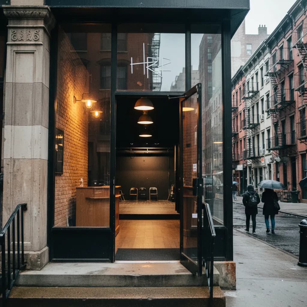 Editorial-style detail scene for HERE Arts Center in New York.
