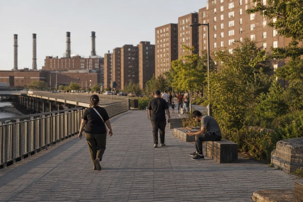 NYC experience scene for Hermon A. MacNeil Park: A Quiet College Point Waterfront Walk With Kids