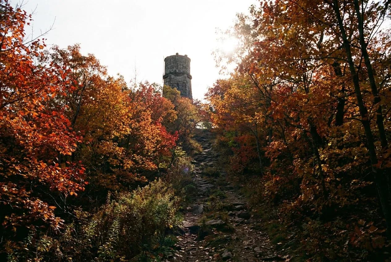 Highbridge Park's Water Tower Trail in Peak Foliage