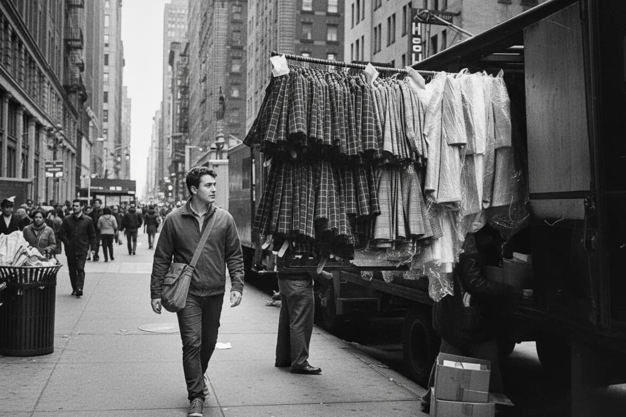 NYC experience scene for High School of Fashion Industries Fabric Errand Before Projects Start