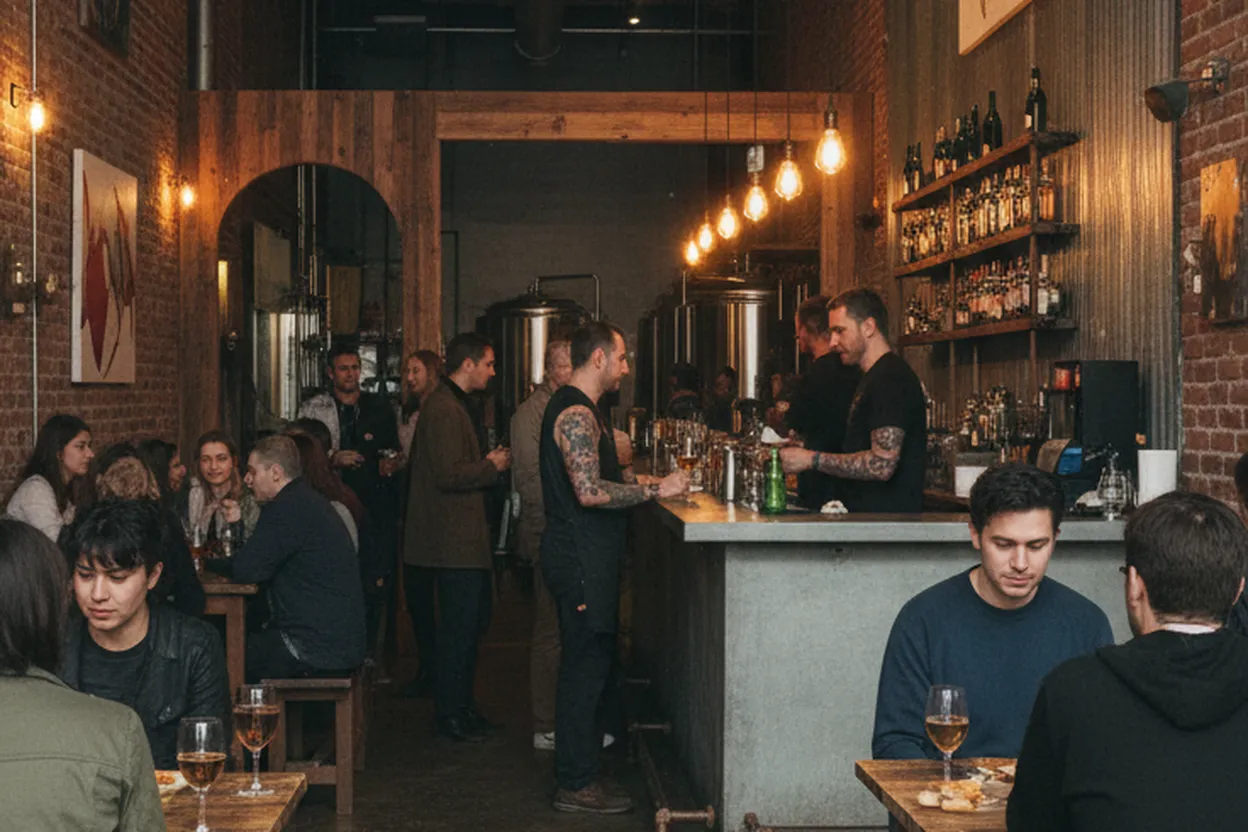 Cover scene for Honey’s Brooklyn: A Mead Bar Night with a Warehouse-Edge Mood