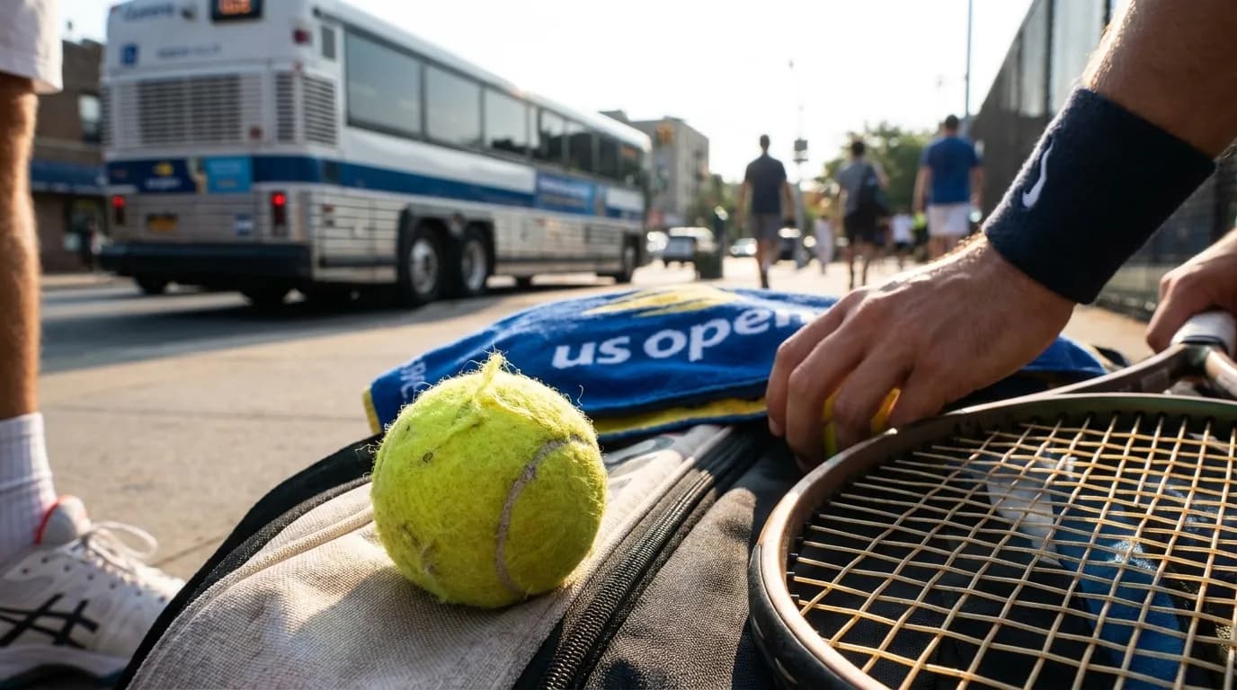 Bright editorial scene supporting How Ball Changes Affect US Open Men and Women.