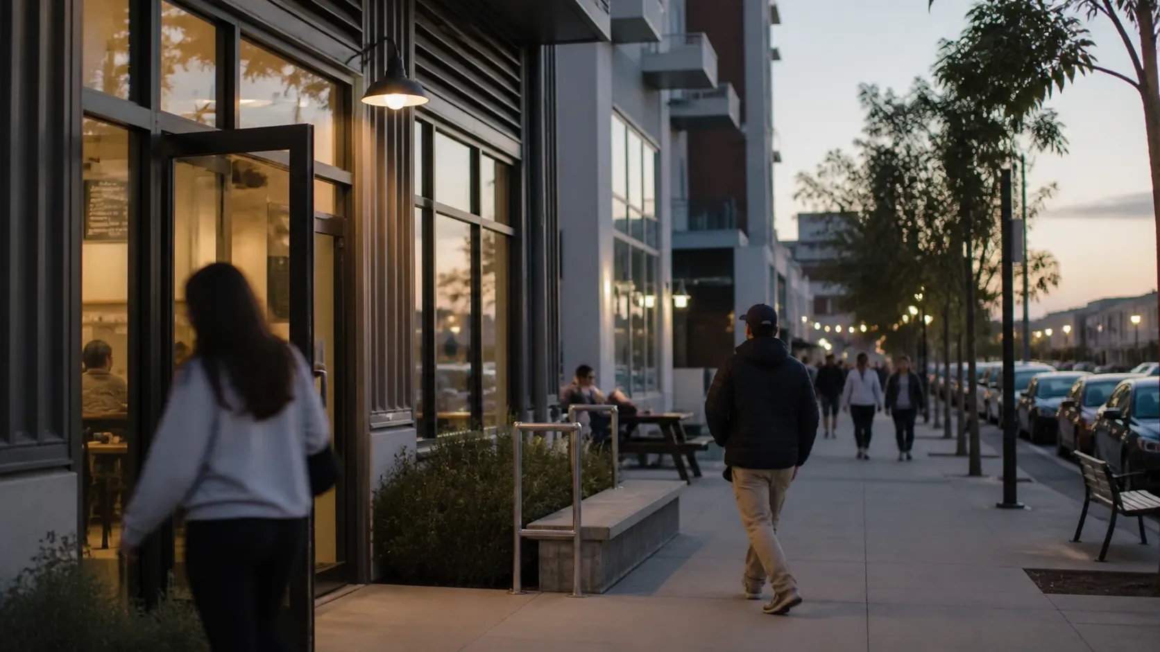 Realistic city scene for How to Turn chick fil a chicken and waffles menu Into a Real San Francisco Night image 3
