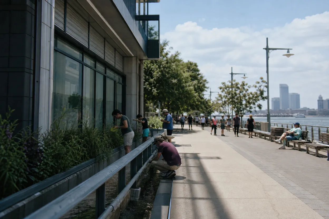 NYC experience scene for Hudson River Park Wetlab: A Free Marine Science Detour for Curious Families