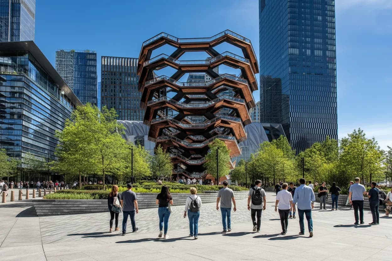 Cover scene for Hudson Yards Public Screen Check Before a Big Game in Midtown West