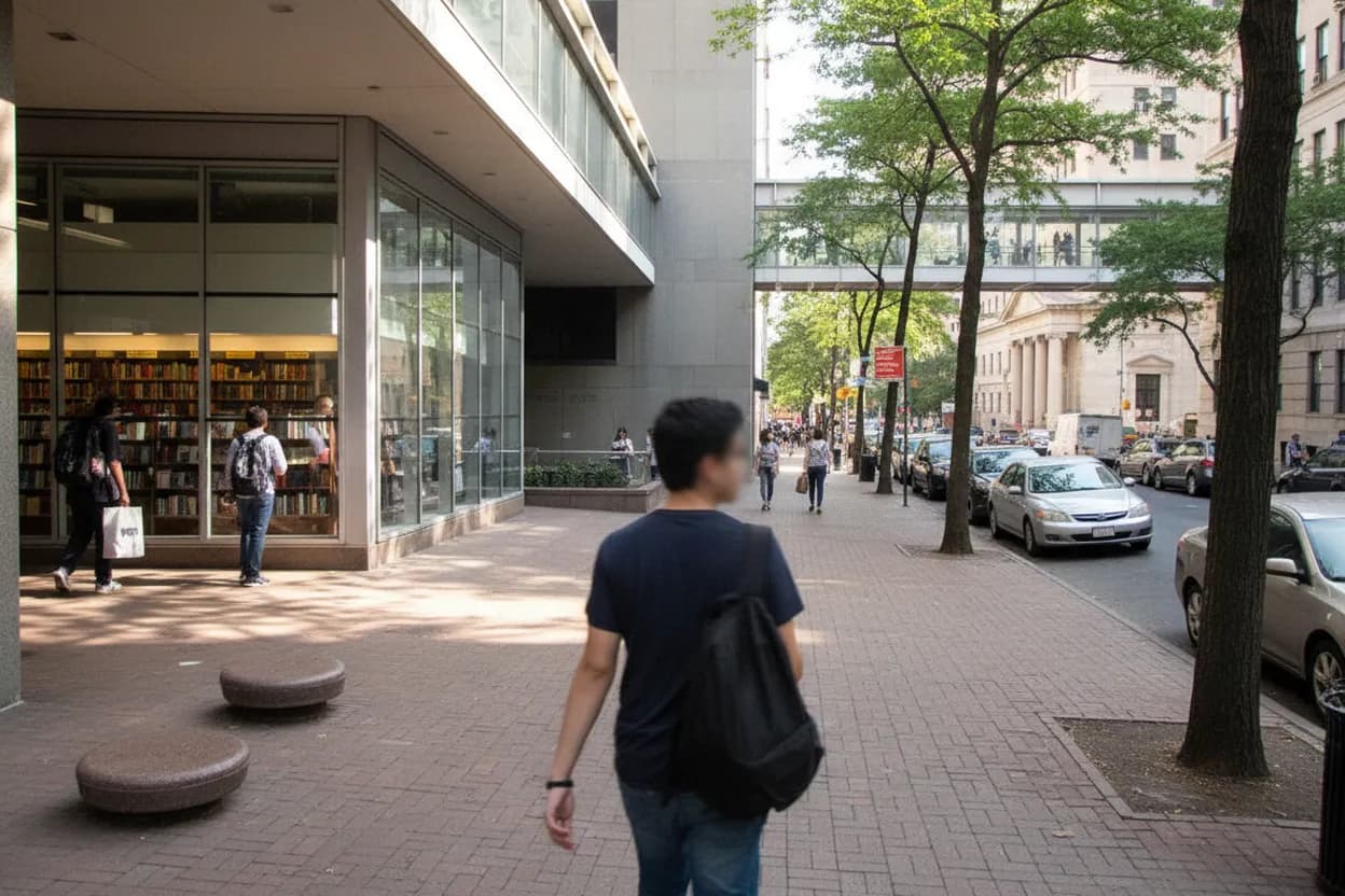 NYC experience scene for Hunter College Bookstore Math: Buy, Rent, or Library-Hold Before Term