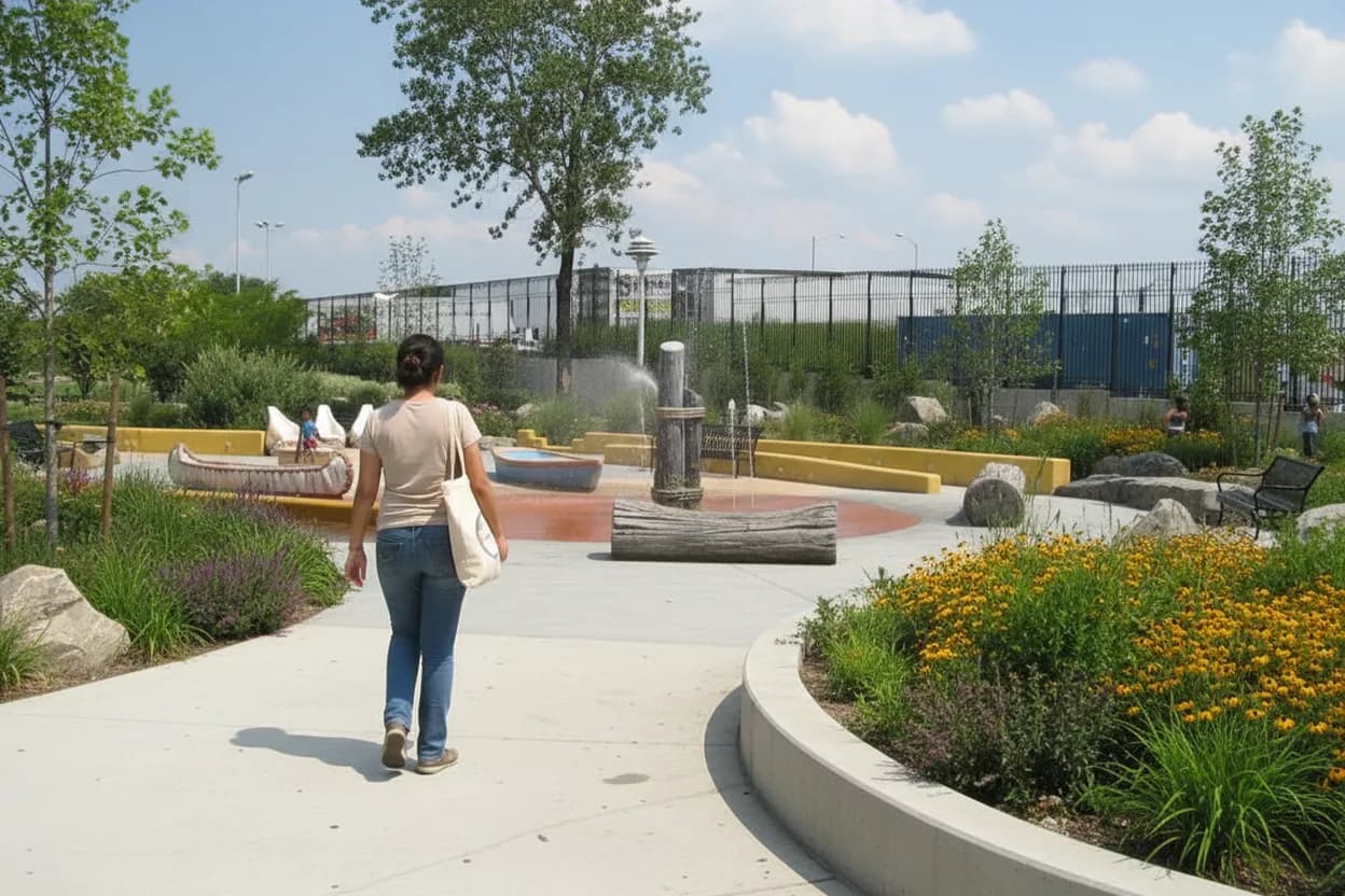 NYC experience scene for Hunts Point Riverside Park Pier Pause Before the Bx6 Gets Crowded