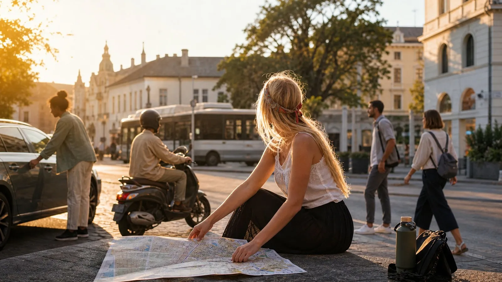 Photorealistic scene showing Karpo coordinating the wider day around inDrive.