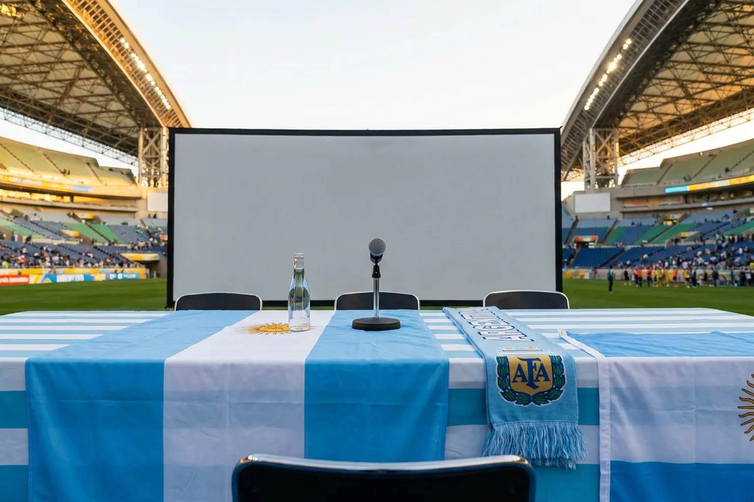 Bright World Cup match-day scene in East Rutherford · New York City · North America.