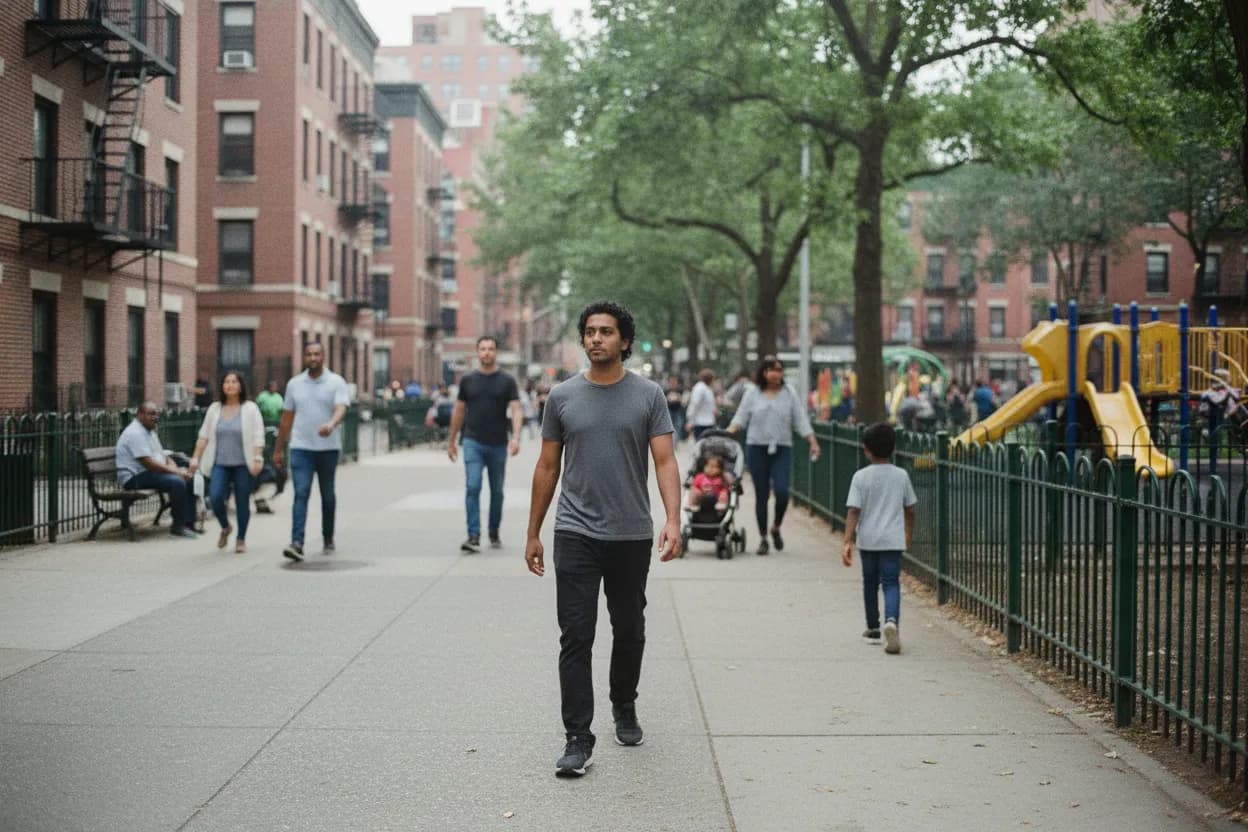 NYC experience scene for Jackson Heights at Walking Speed: Travers Park and 34th Avenue