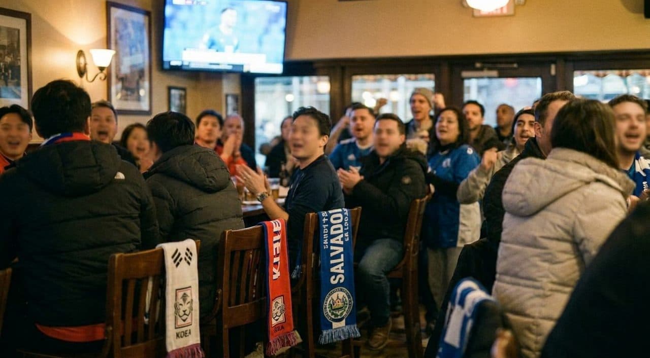 Two Diasporas, One Screen: South Korea vs El Salvador in Jackson Heights - scene