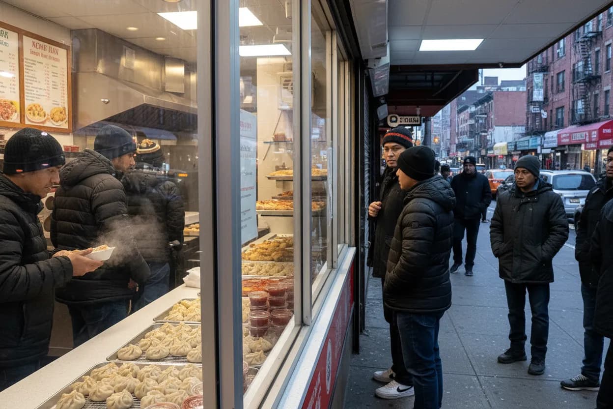 Cover scene for Jackson Heights Momos Before Sunset: A $25 Food Route Near the 7 Train