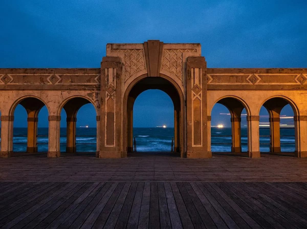 Jacob Riis Park Bathhouse Boardwalk Loop and Atlantic-Facing Benches
