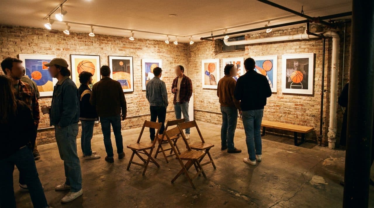 Jalen Brunson, Spike Lee and Gallery-Basement Basketball Art - cover image