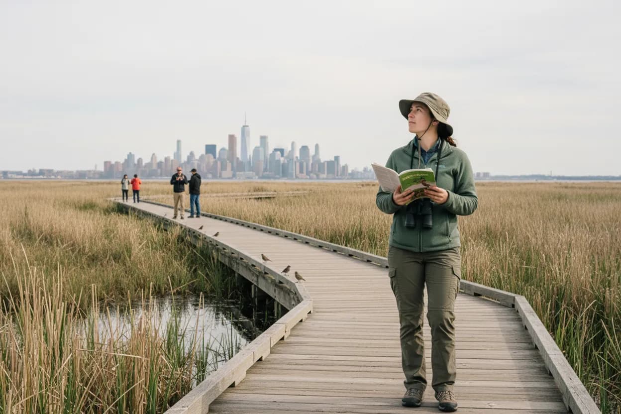 NYC experience scene for Jamaica Bay Wildlife Refuge: A Beginner Birding Weekend in Queens