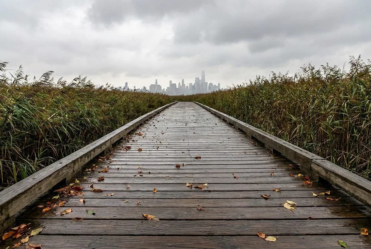 jamaica bay wildlife refuge's boardwalk loop when the migratory birds outnumber visitors