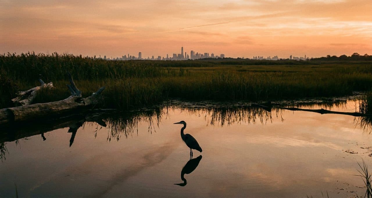 The Jamaica Bay Wildlife Refuge Loop at Sunset Feels Nothing Like Queens - scene