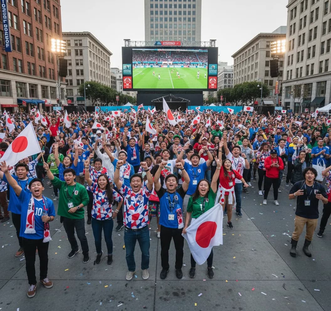 Japan World Cup fans in San Francisco