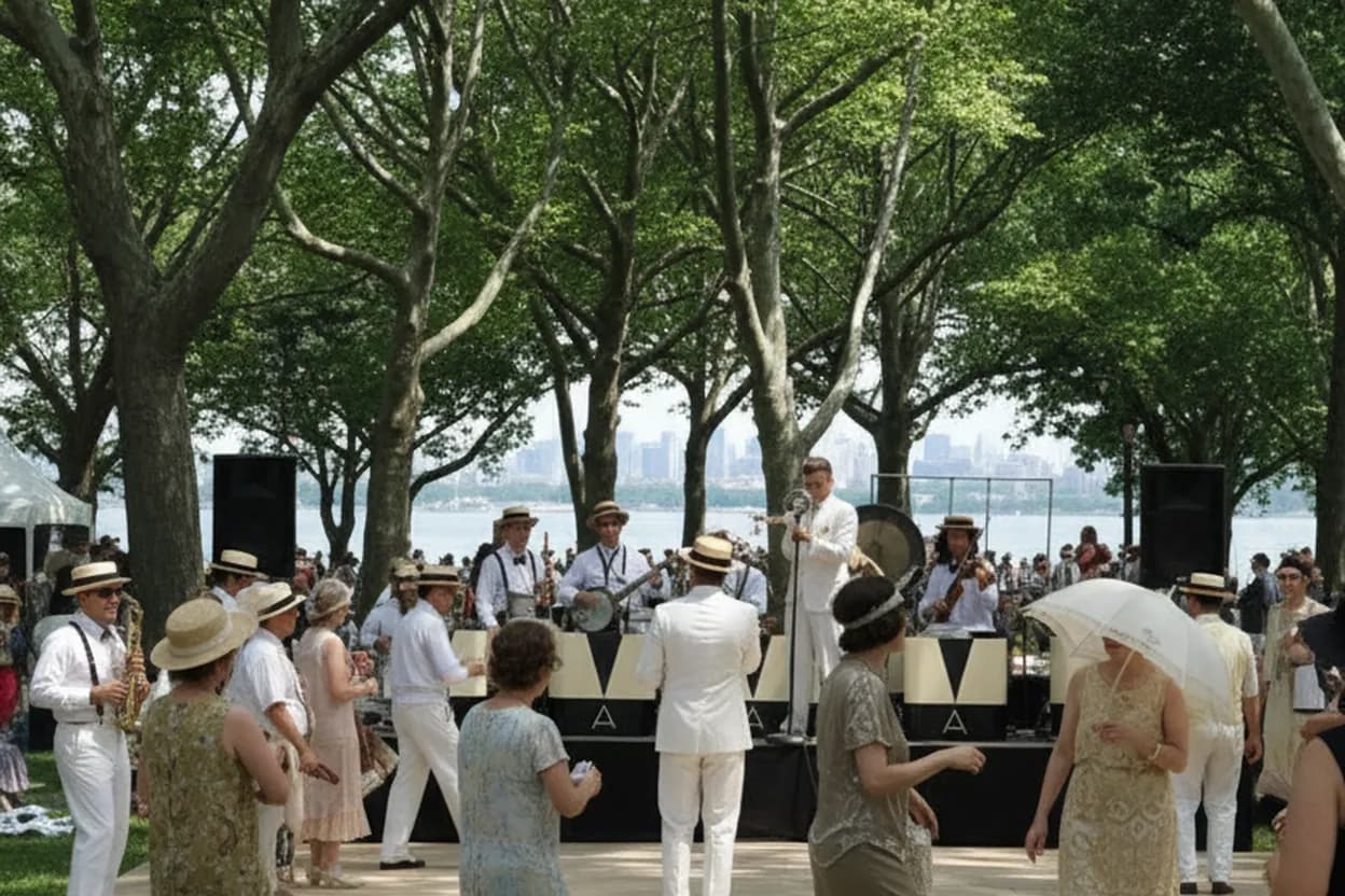 Cover scene for Jazz by the Water on Governors Island for a Ferry Date That Stays Outside