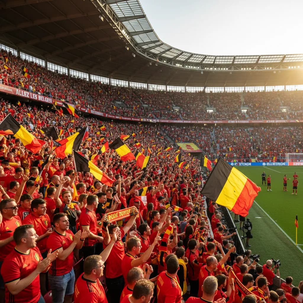 Doku sprinting down the wing in Belgium's red jersey during World Cup 2026