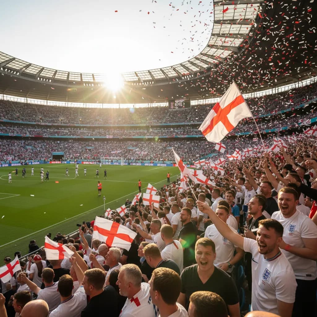 Jude Bellingham driving forward in England's white jersey during World Cup 2026