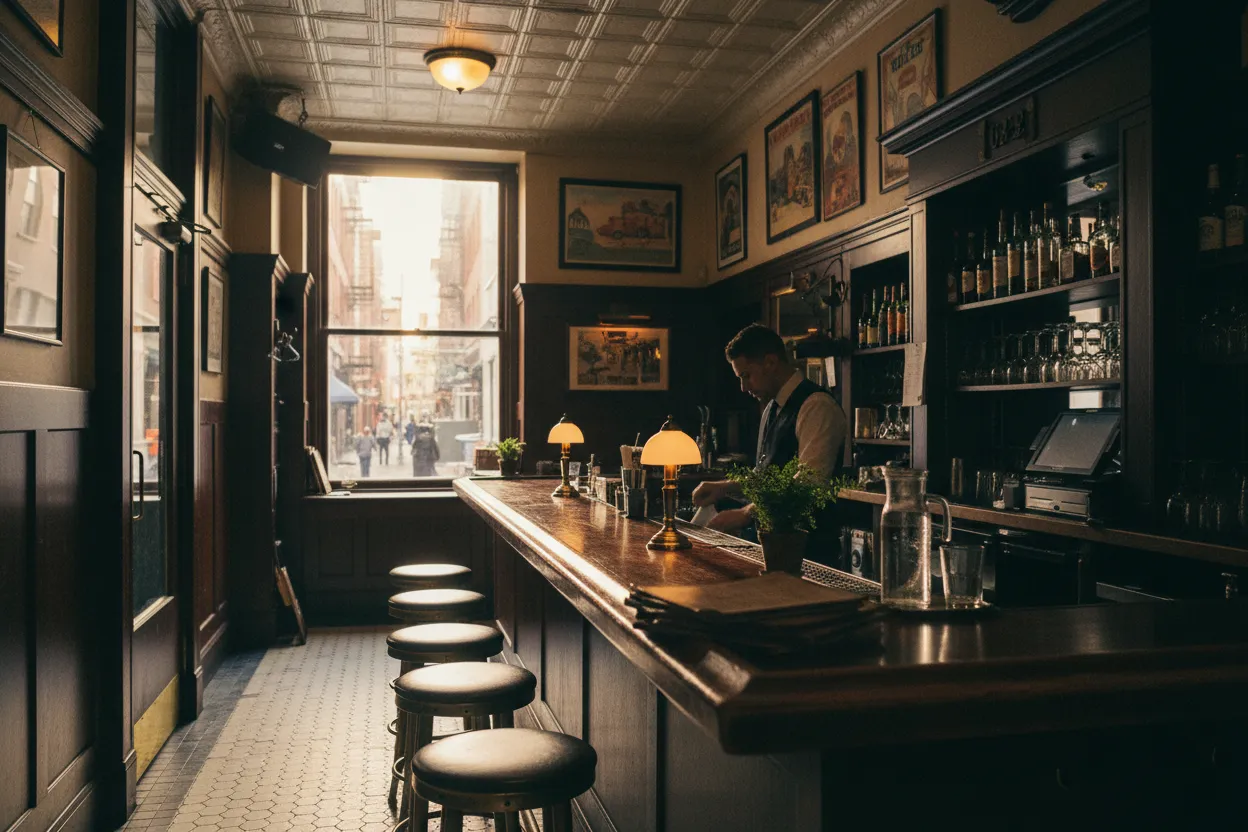 Realistic NYC scene for Minetta Tavern NYC Guide for Classic Steakhouse Date Nights