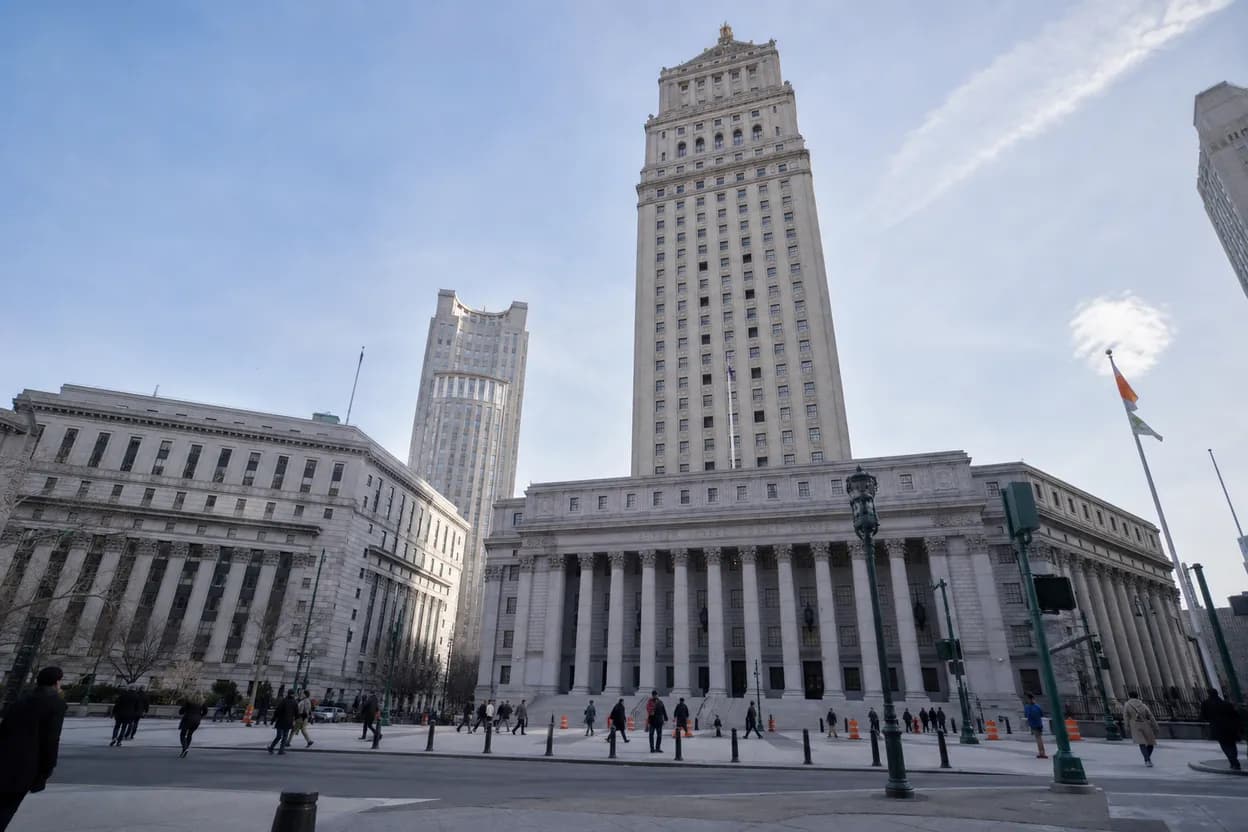 Cover scene for trump bbc discovery order pause: NYC student courthouse route
