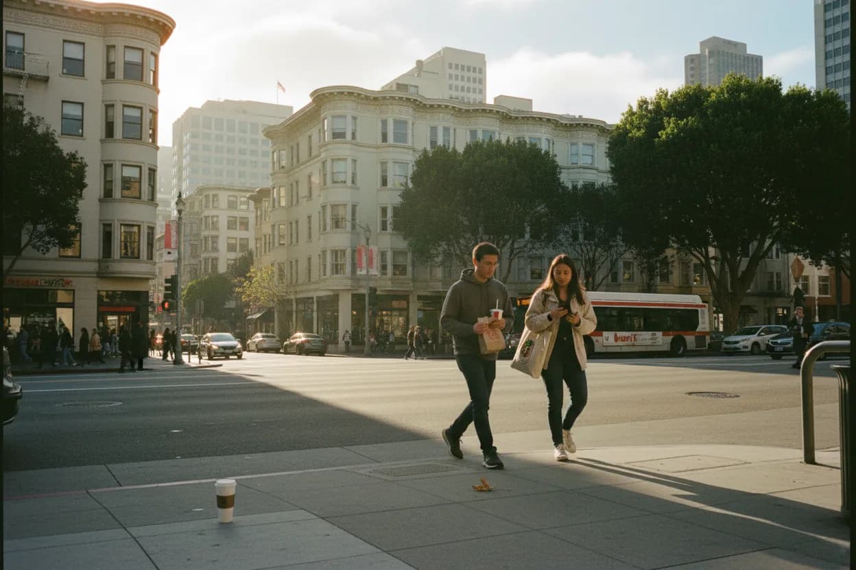 Practical city scene for San Francisco Chick-fil-A Guide for Quick Lunch Breaks