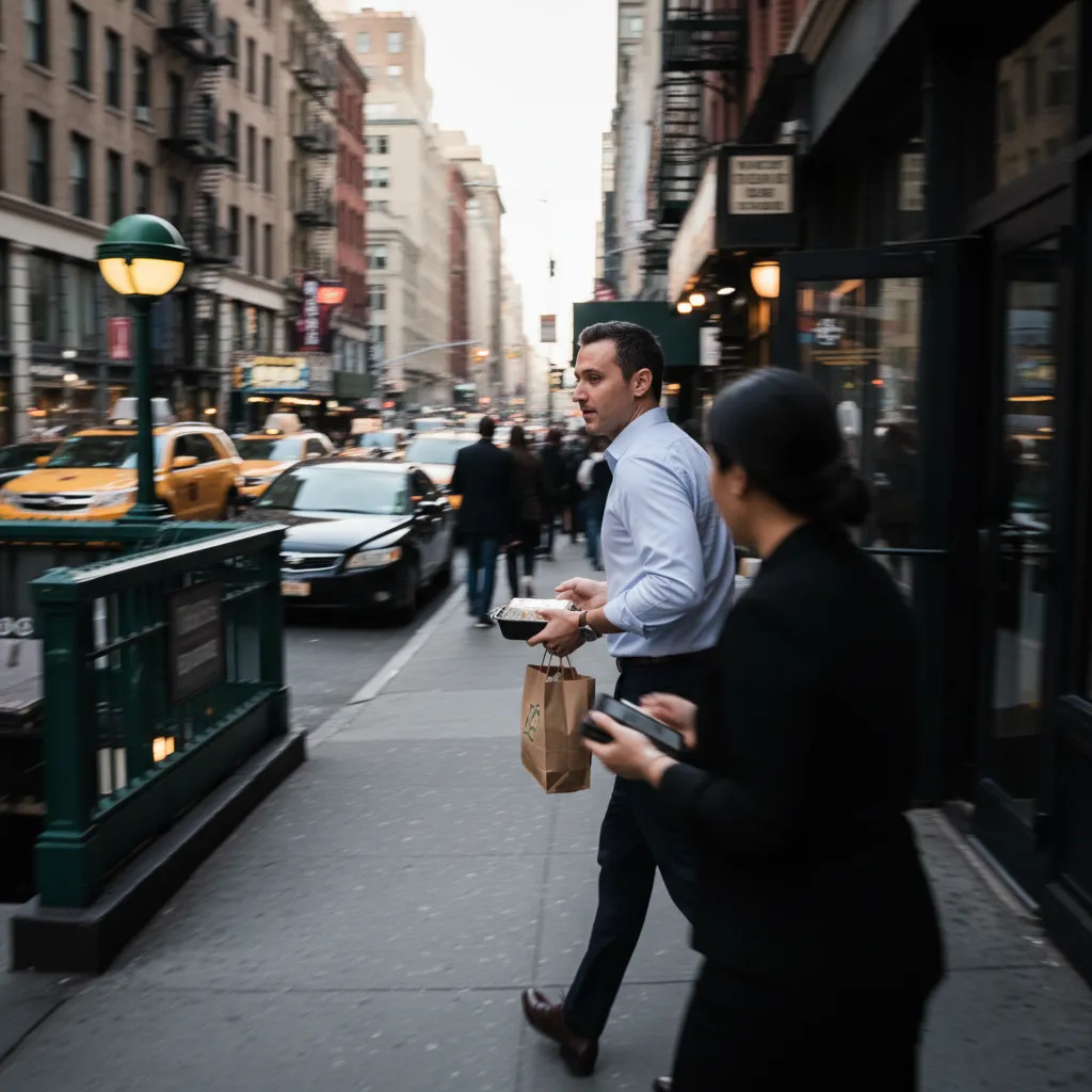 Local NYC scene for Fast Pre-Theater Restaurants For Dinner In Under 45 Minutes.