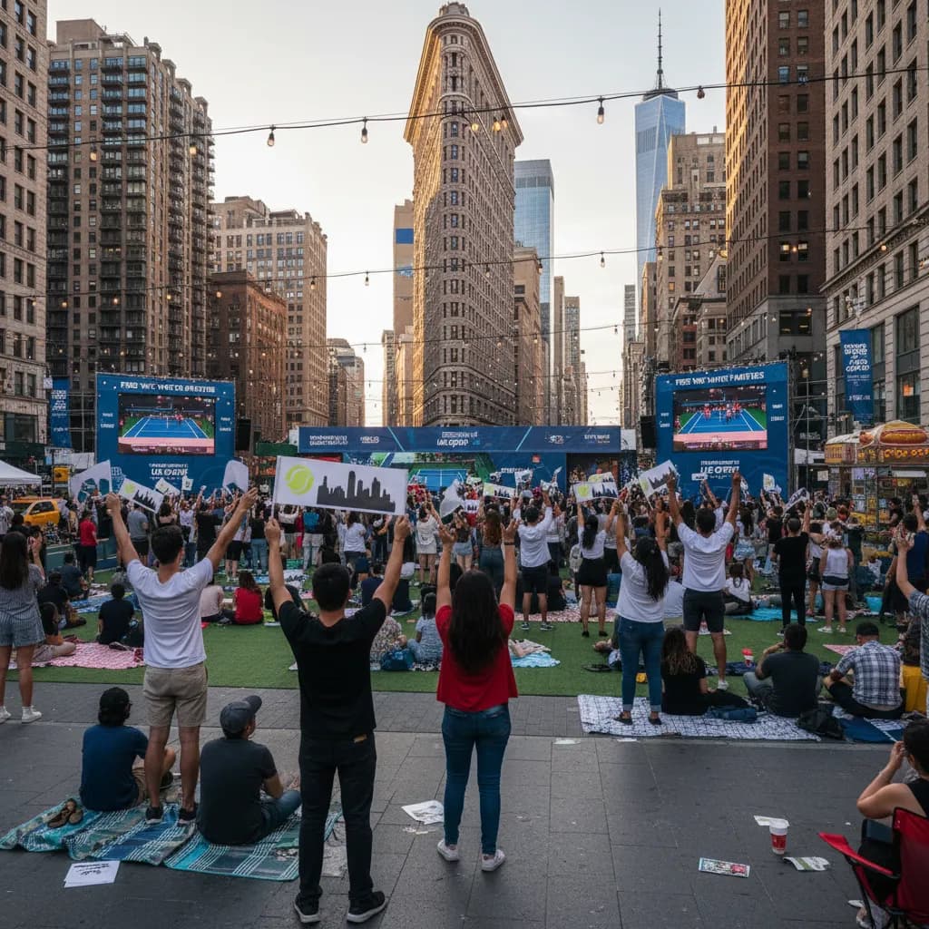 Cover image for Free NYC Watch Parties And Outdoor Screens For The US Open in NYC.