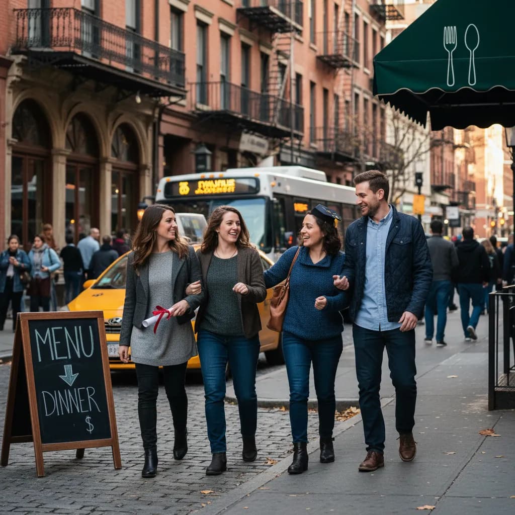 Local NYC scene for Graduation Dinner Restaurants Without Mandatory Prix-Fixe Menus.