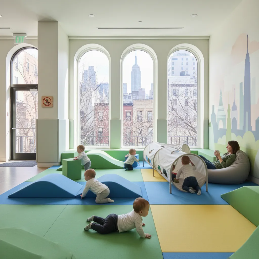 Cover image for Indoor NYC Places Where Babies Can Safely Crawl And Play in NYC.