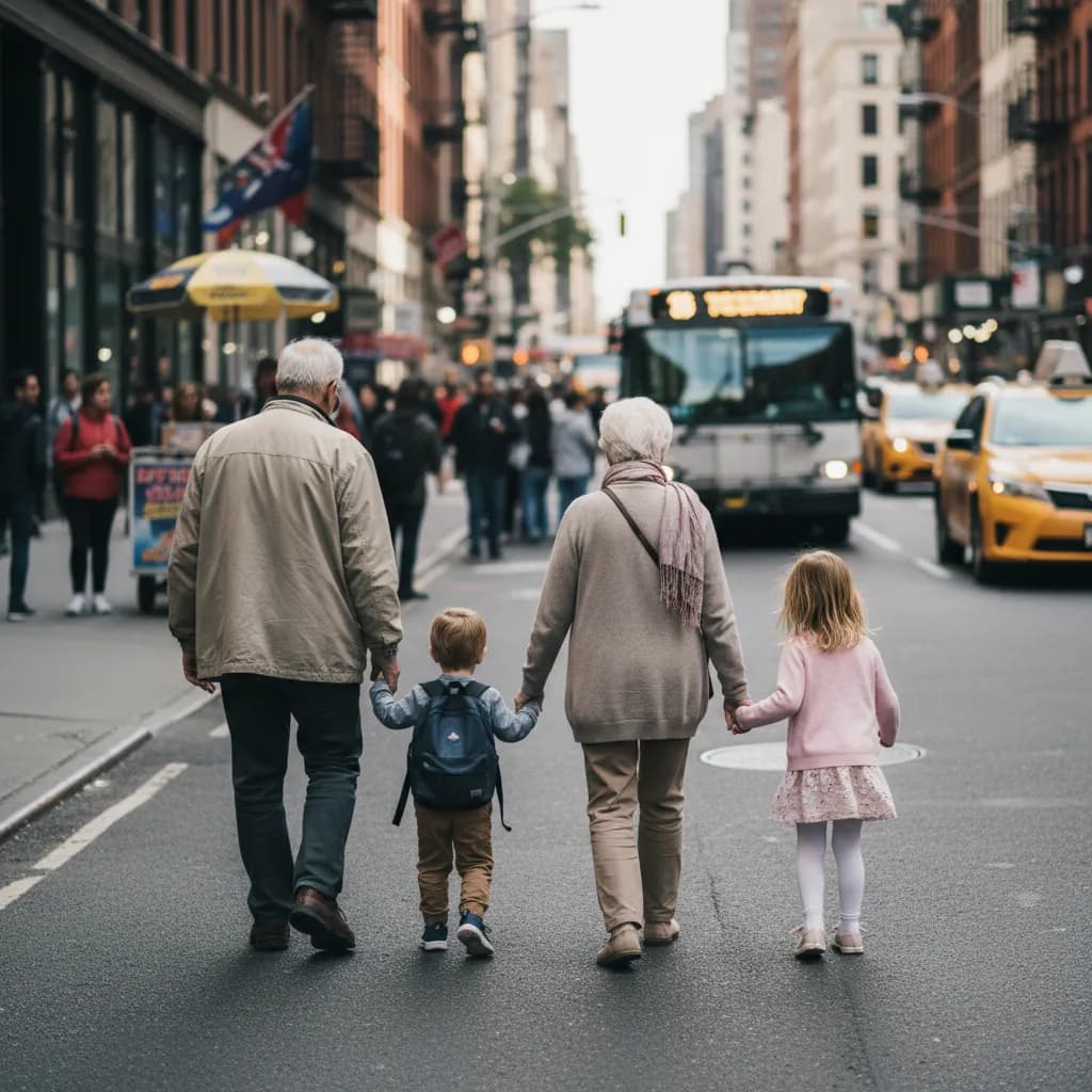 Local NYC scene for Low-Walking NYC Day Out For Grandparents And Grandkids.