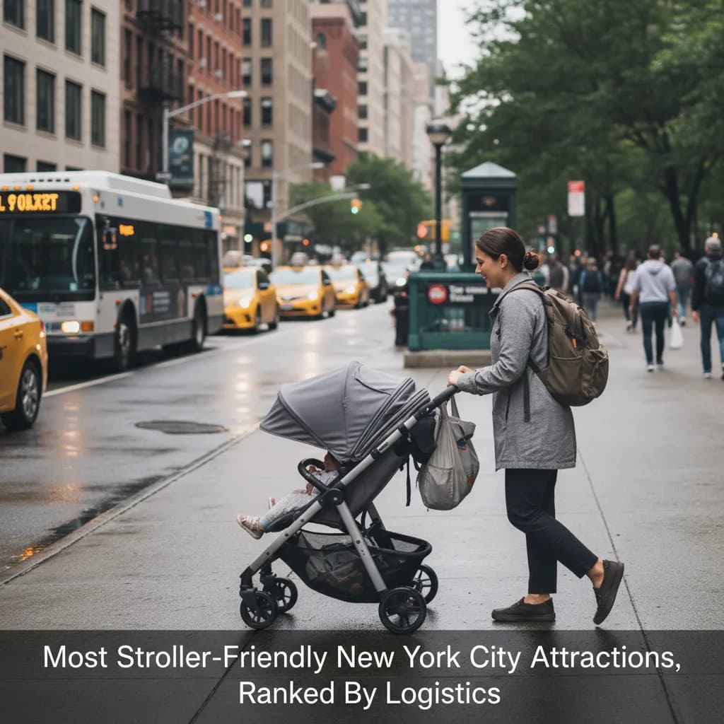 Local NYC scene for Most Stroller-Friendly NYC Attractions, Ranked By Logistics.