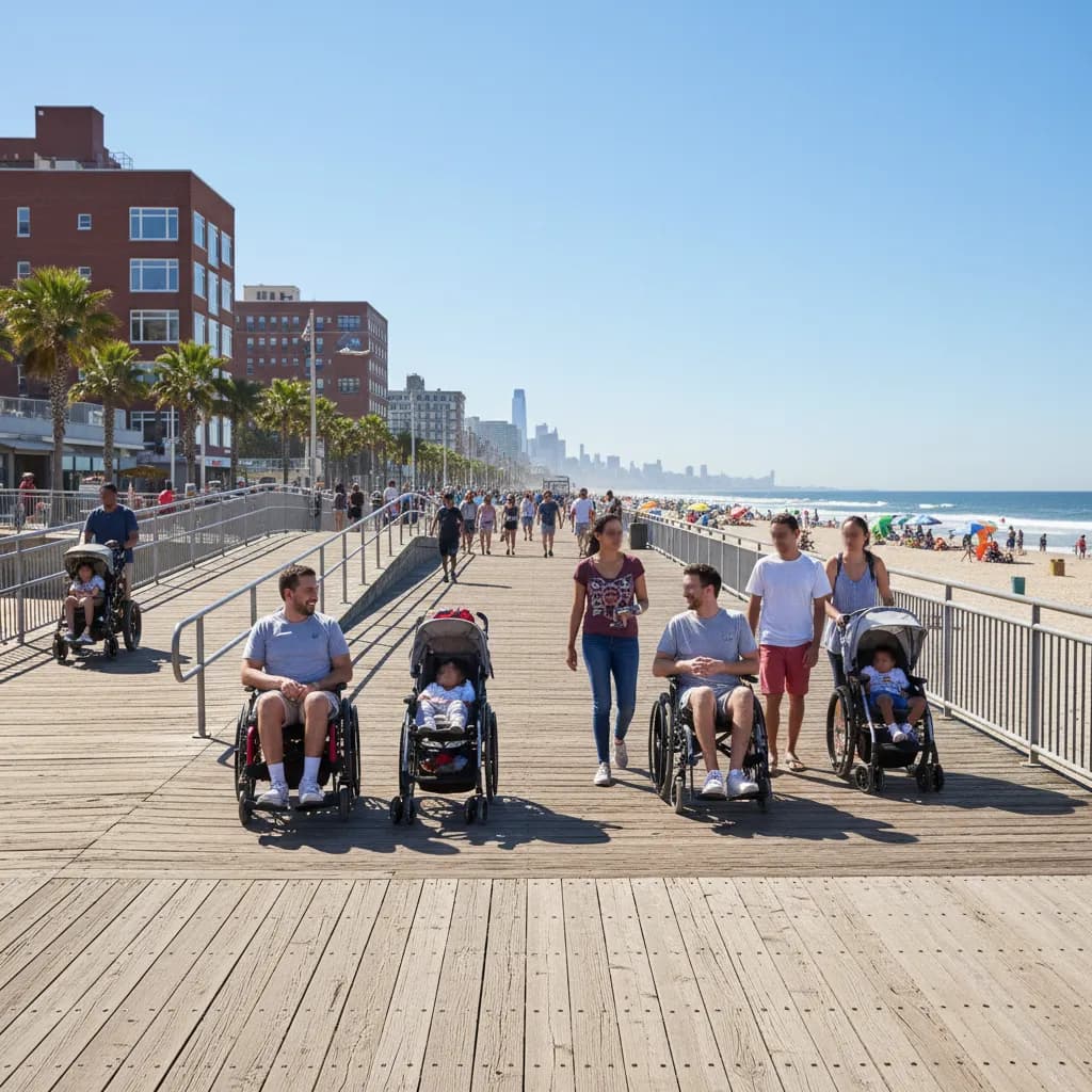 Cover image for NYC Beaches Ranked By Stroller And Wheelchair Accessibility in NYC.
