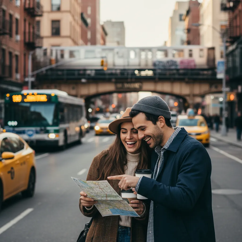 Local NYC scene for NYC Date Spots Halfway Between Two Boroughs.
