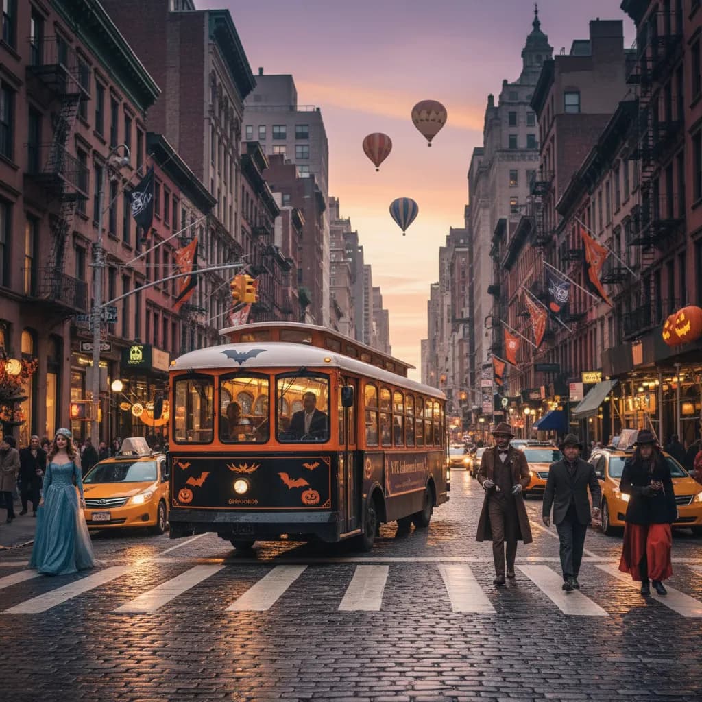 Cover image for NYC Halloween Events For Adults With No Jump Scares in NYC.