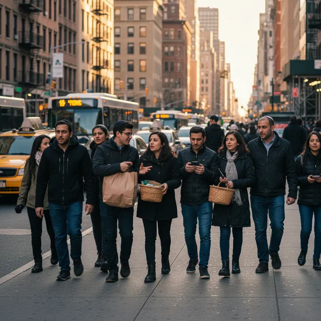 Local NYC scene for NYC Passover Dining For Mixed-Observance Groups.